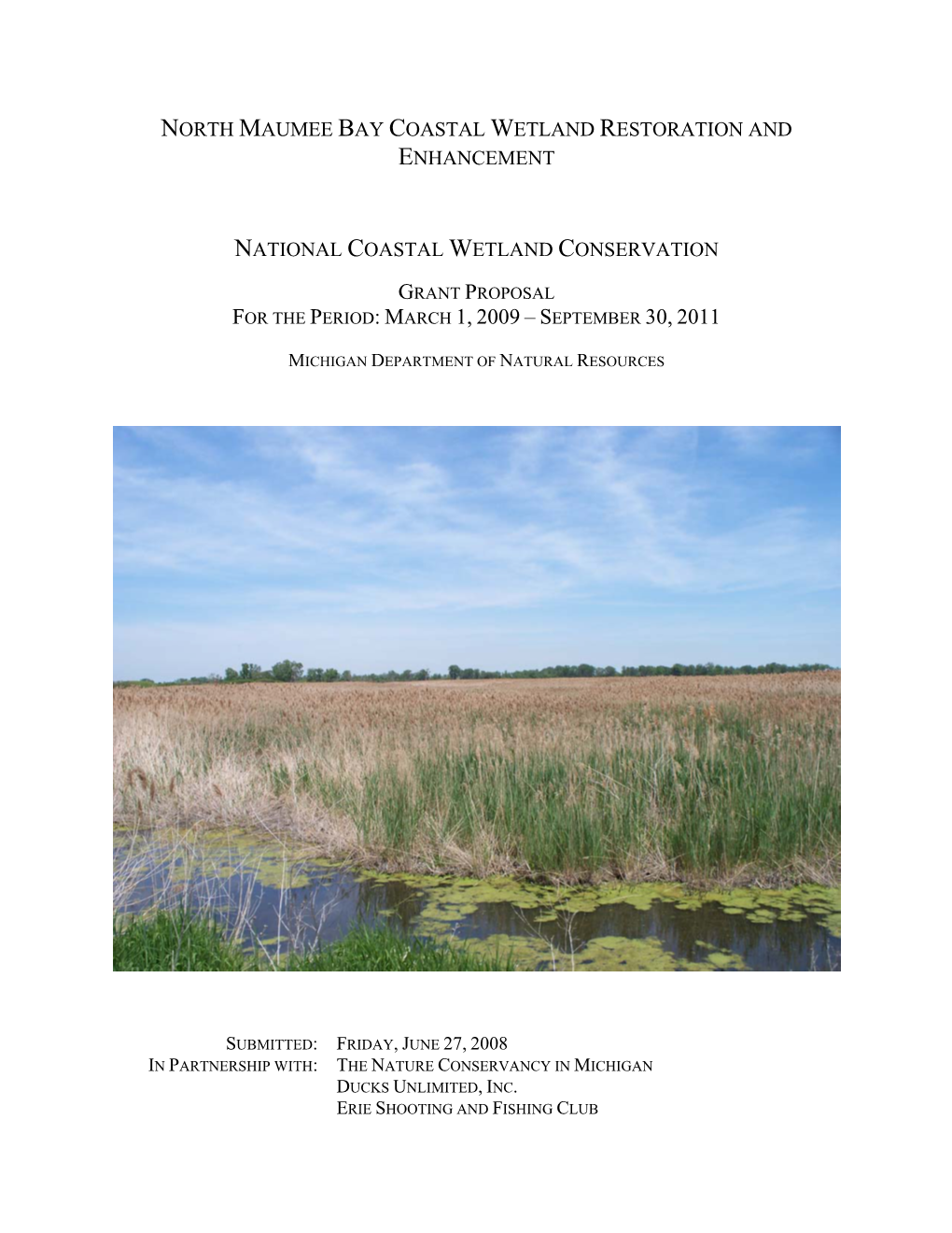 North Maumee Bay Coastal Wetland Restoration and Enahancement