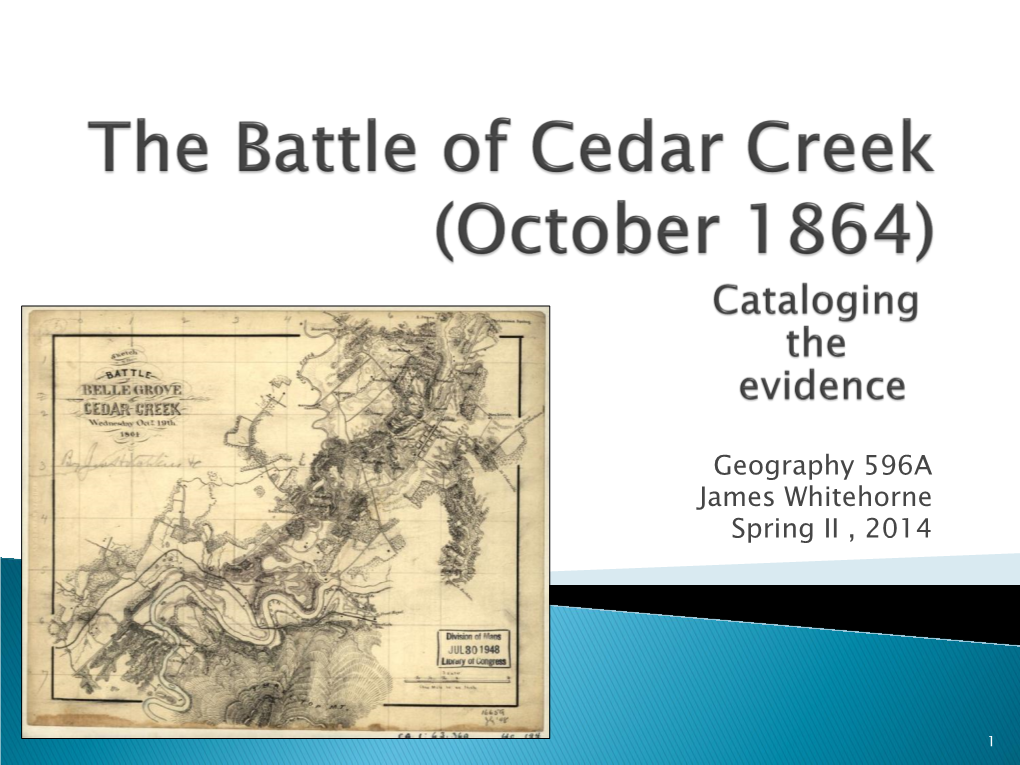 The Battle of Cedar Creek (October 1864)