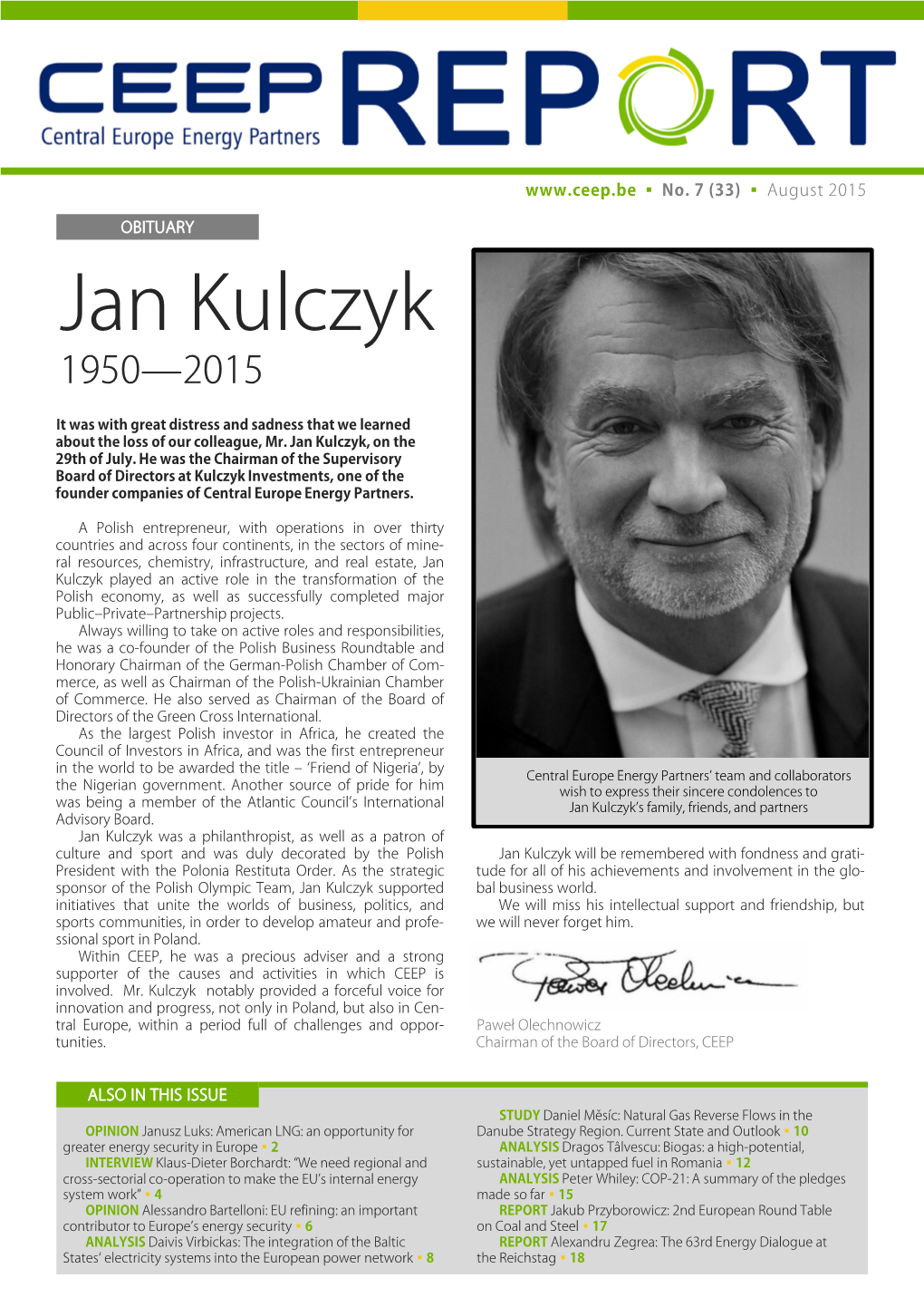 Jan Kulczyk 1950—2015