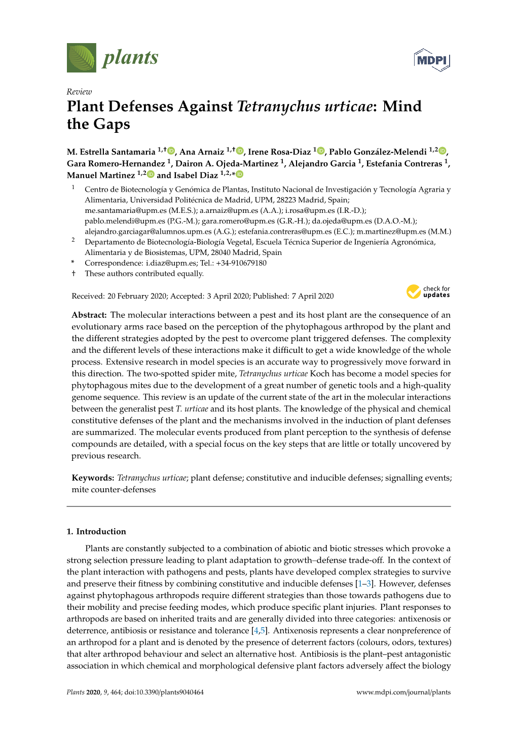 Plant Defenses Against Tetranychus Urticae: Mind the Gaps