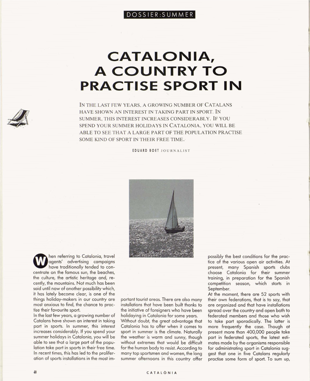 Catalonia, a Country to Practise Sport In