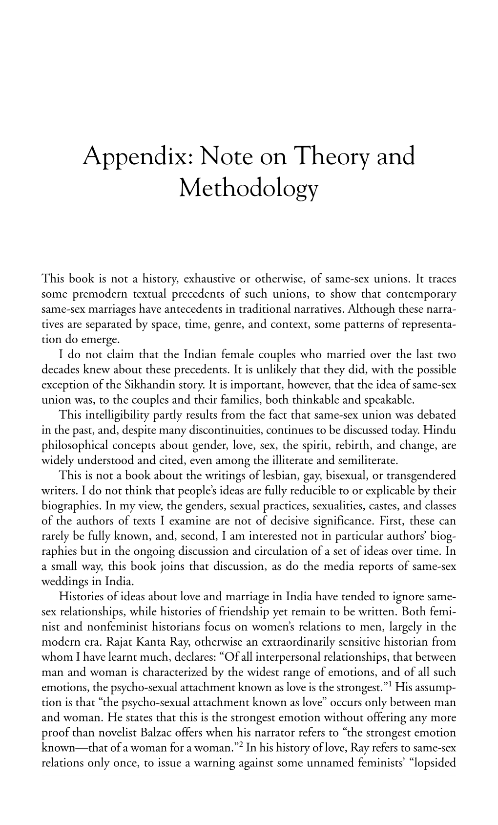 Appendix: Note on Theory and Methodology