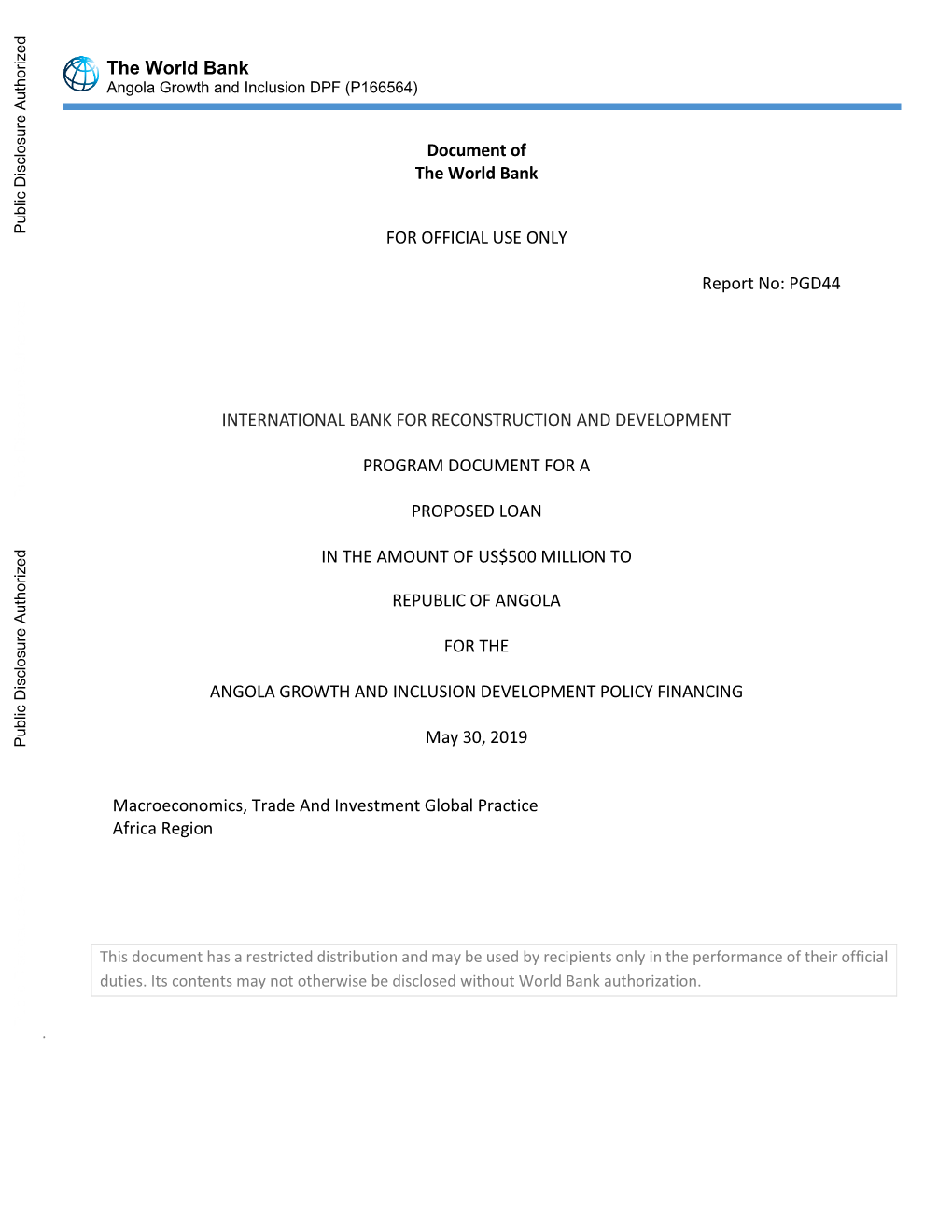 World Bank Document