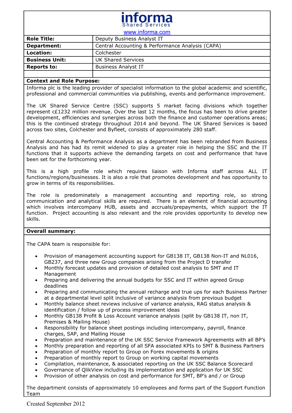 Towergate Financial Services (TFS) Role Profile