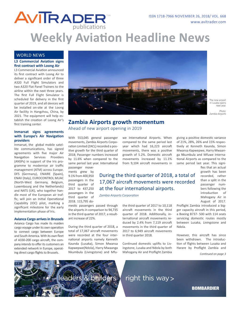 Weekly Aviation Headline News