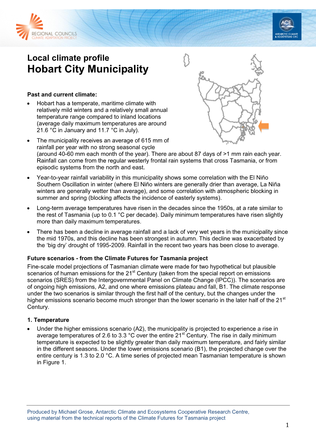 Hobart Climate Profile