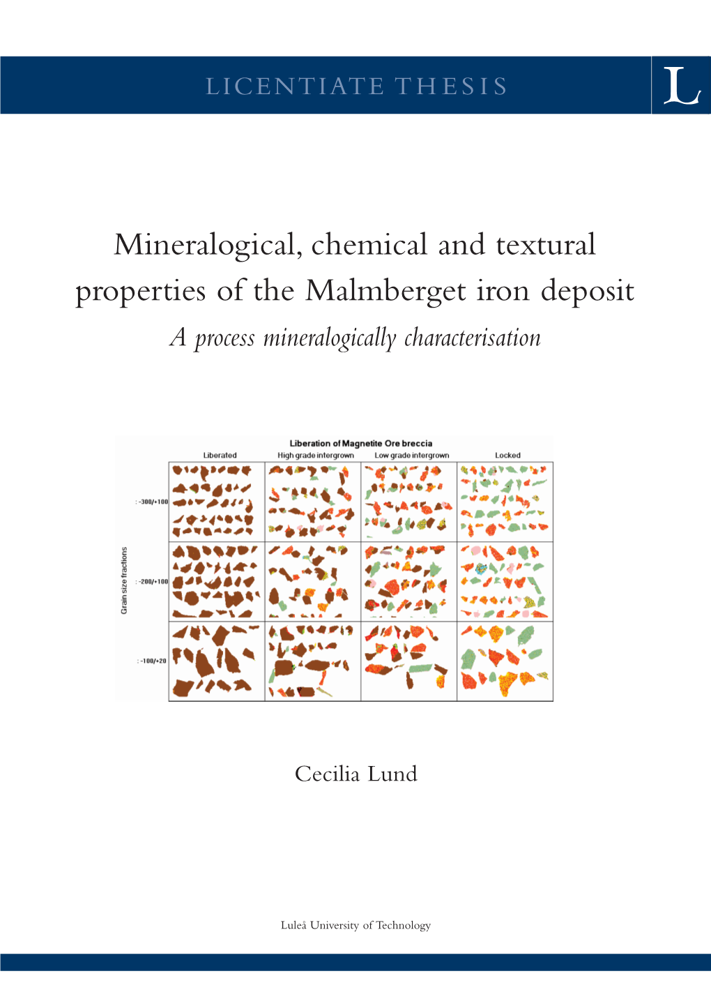 Mineralogical, Chemical and Textural Properties of the Malmberget Iron Deposit a Process Mineralogically Characterisation