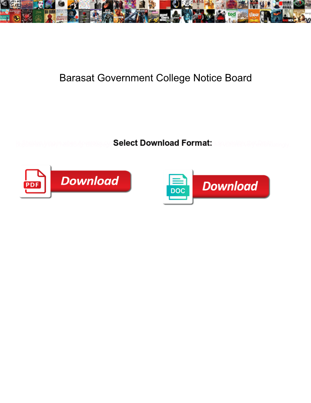 Barasat Government College Notice Board