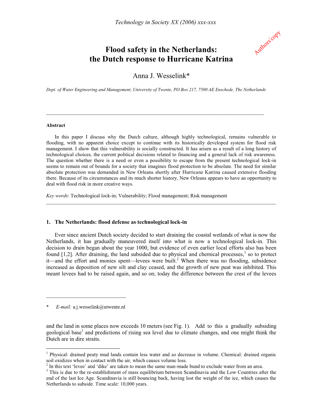 Decision Making on Flood Management in the Meuse River