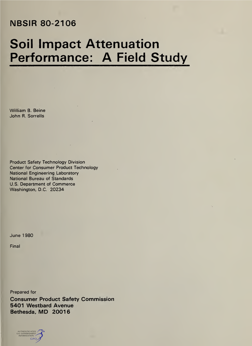 Soil Impact Attenuation Performance: a Field Study