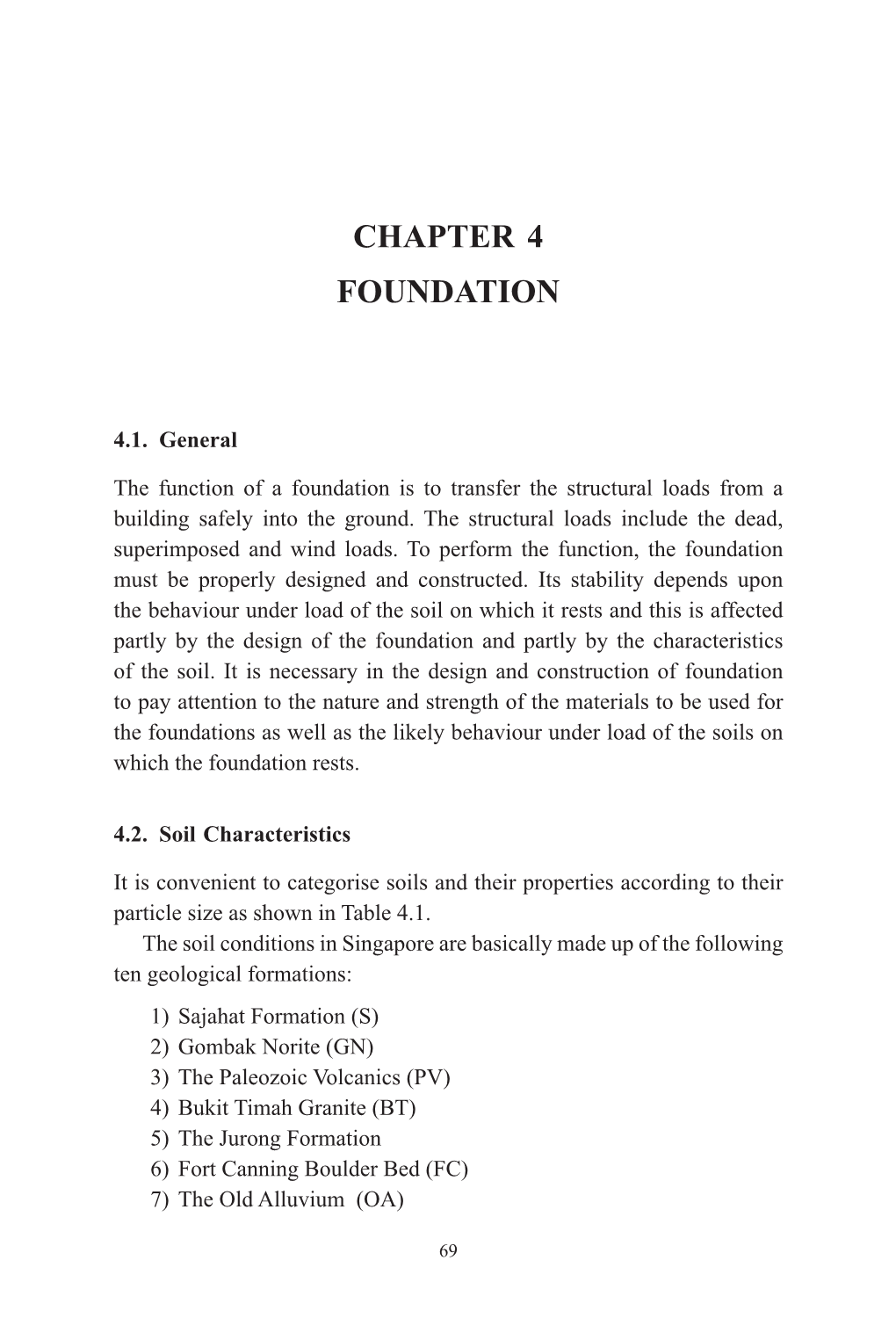 Chapter 4 Foundation