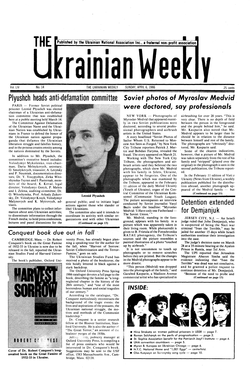 The Ukrainian Weekly 1986