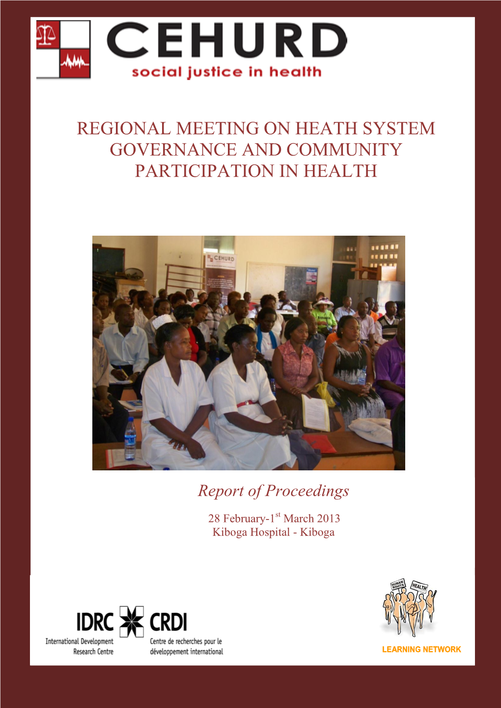 Regional Meeting on Heath System Governance and Community Participation in Health
