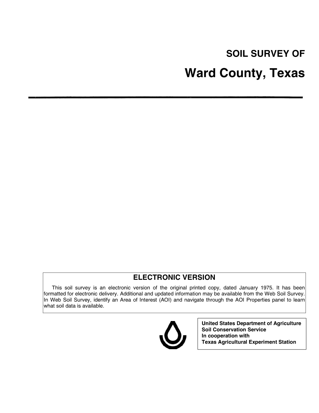 Detailed Soil Survey of Ward County, Texas