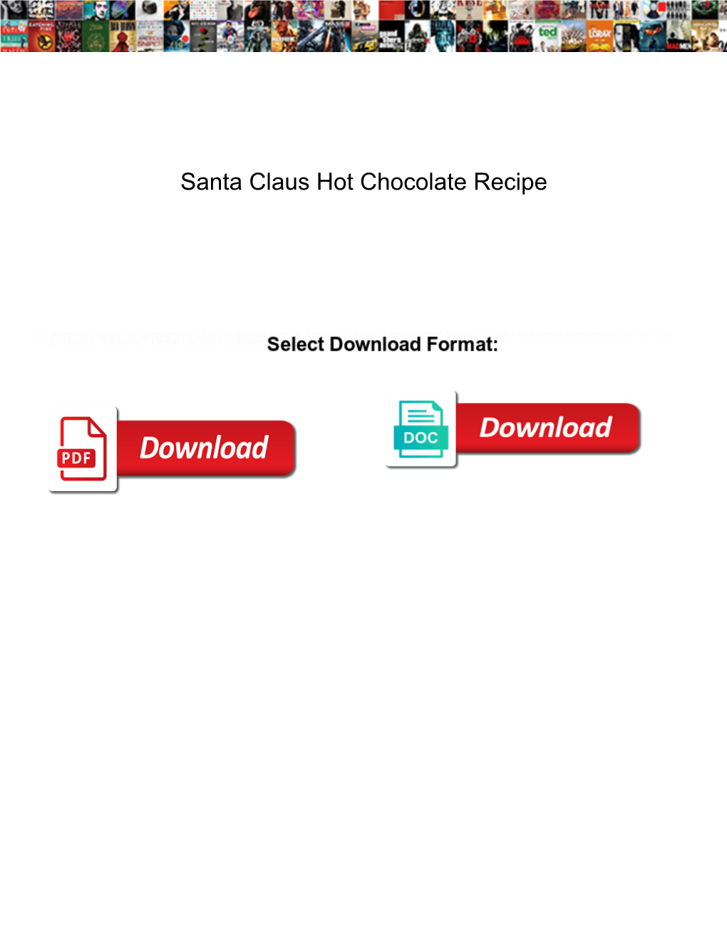 Santa Claus Hot Chocolate Recipe