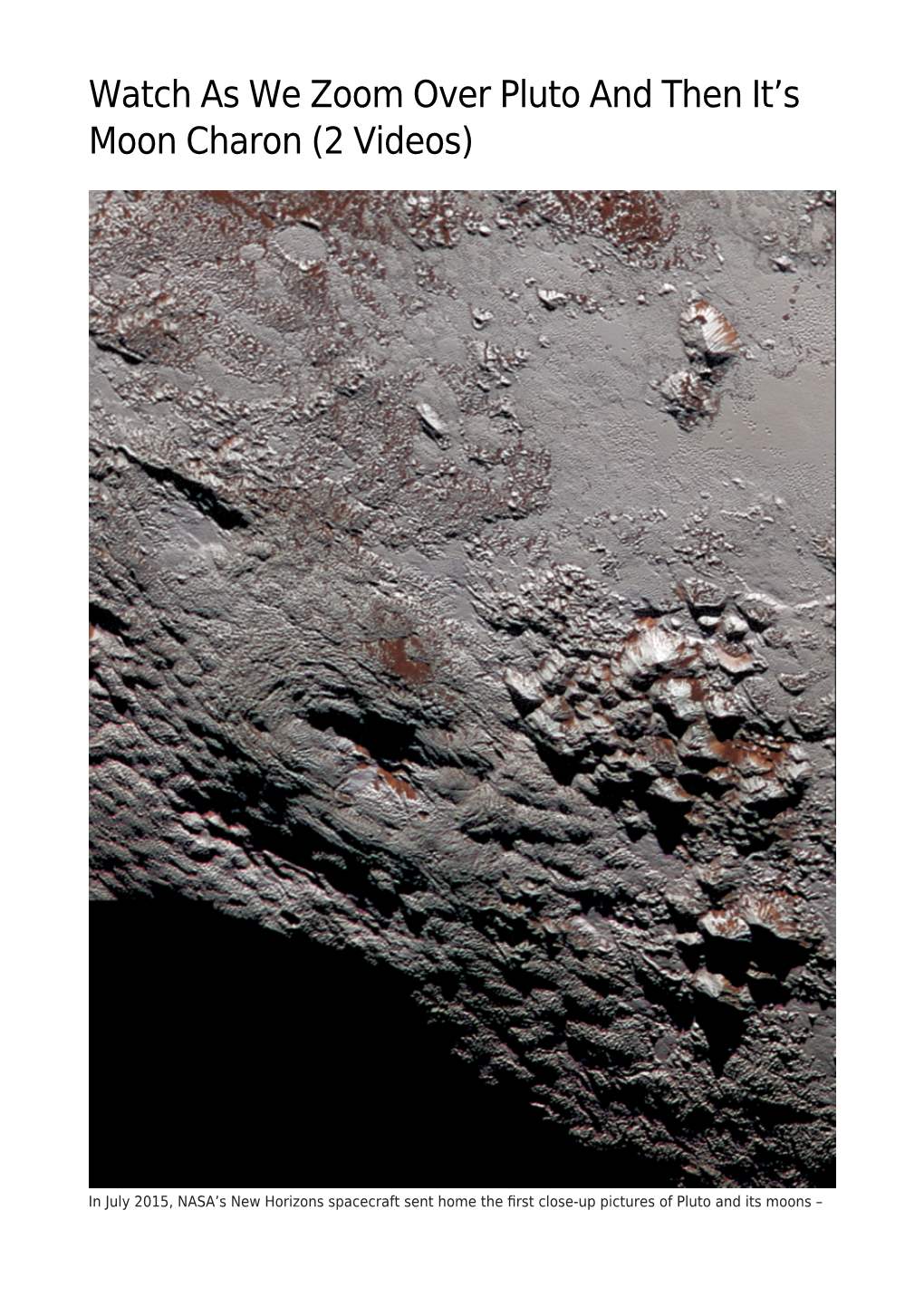 S Moon Charon (2 Videos)