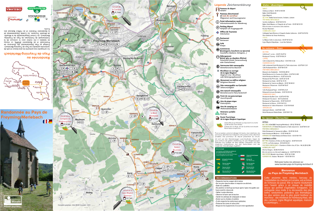 Randonnée Au Pays De Freyming-Merlebach Ce Cartoguide Vous Présente Les Plus Beaux Circuits De Randonnée Pédestre Du Pays De Freyming-Merlebach