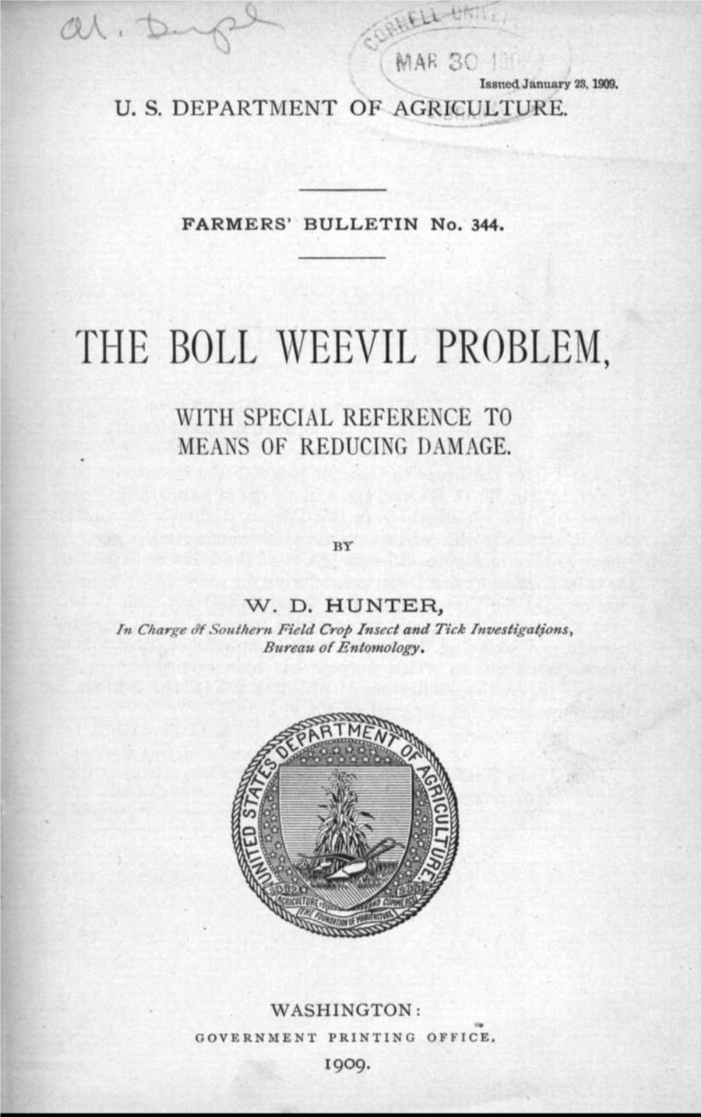 The Boll Weevil Problem