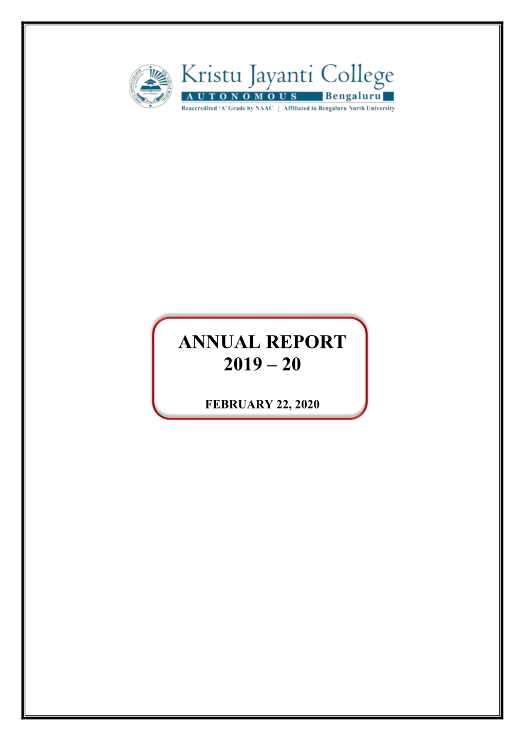 Annual Report 2019 – 20