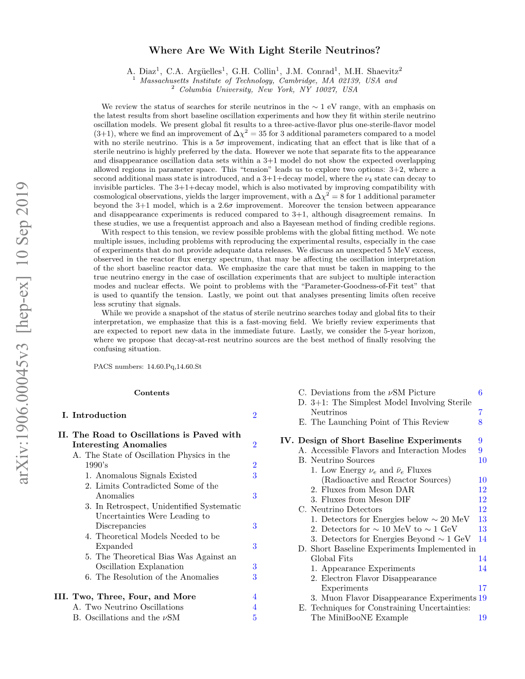 Arxiv:1906.00045V3 [Hep-Ex] 10 Sep 2019 2