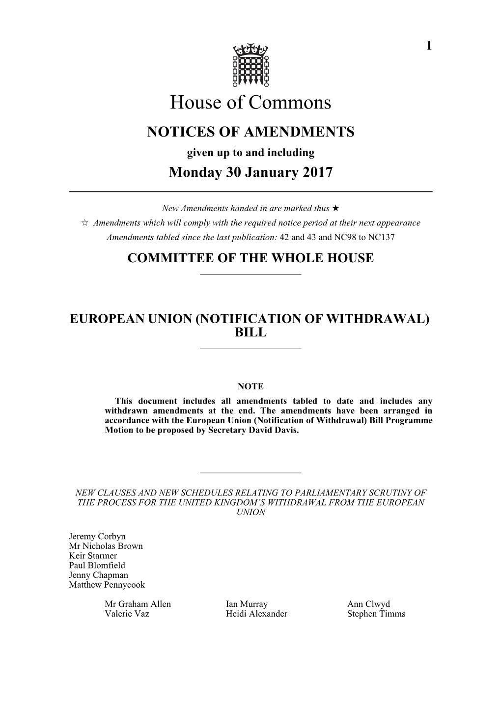 (Notification of Withdrawal) Bill