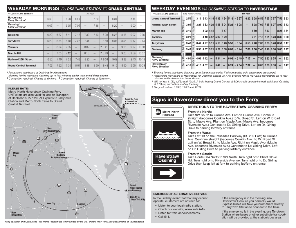 MTA Metro-North Railroad Is Committed to Providing - Senior/Disabled