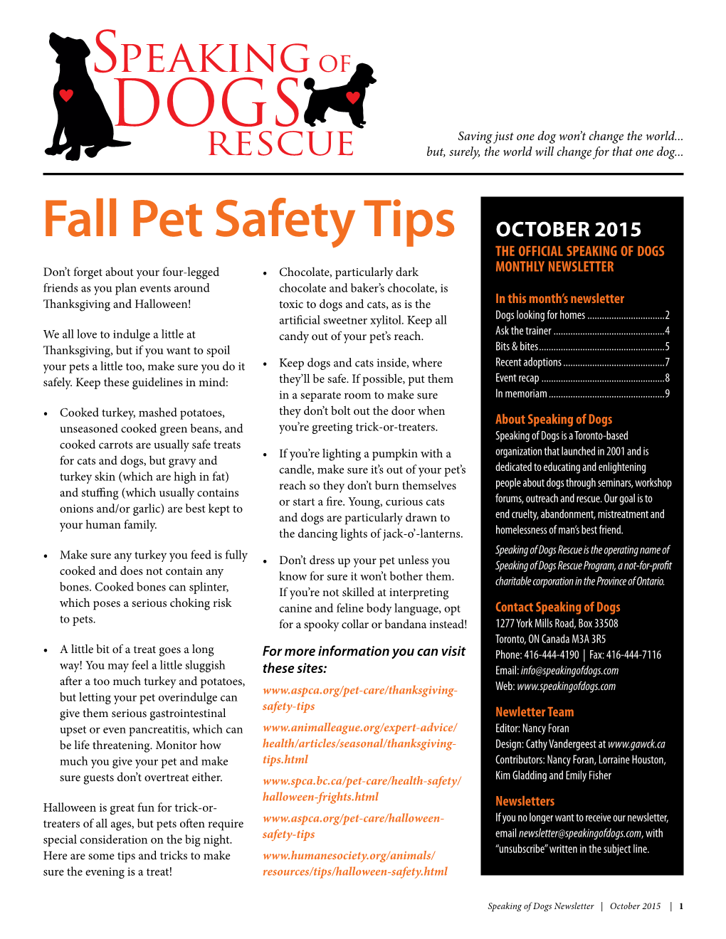 Fall Pet Safety Tips