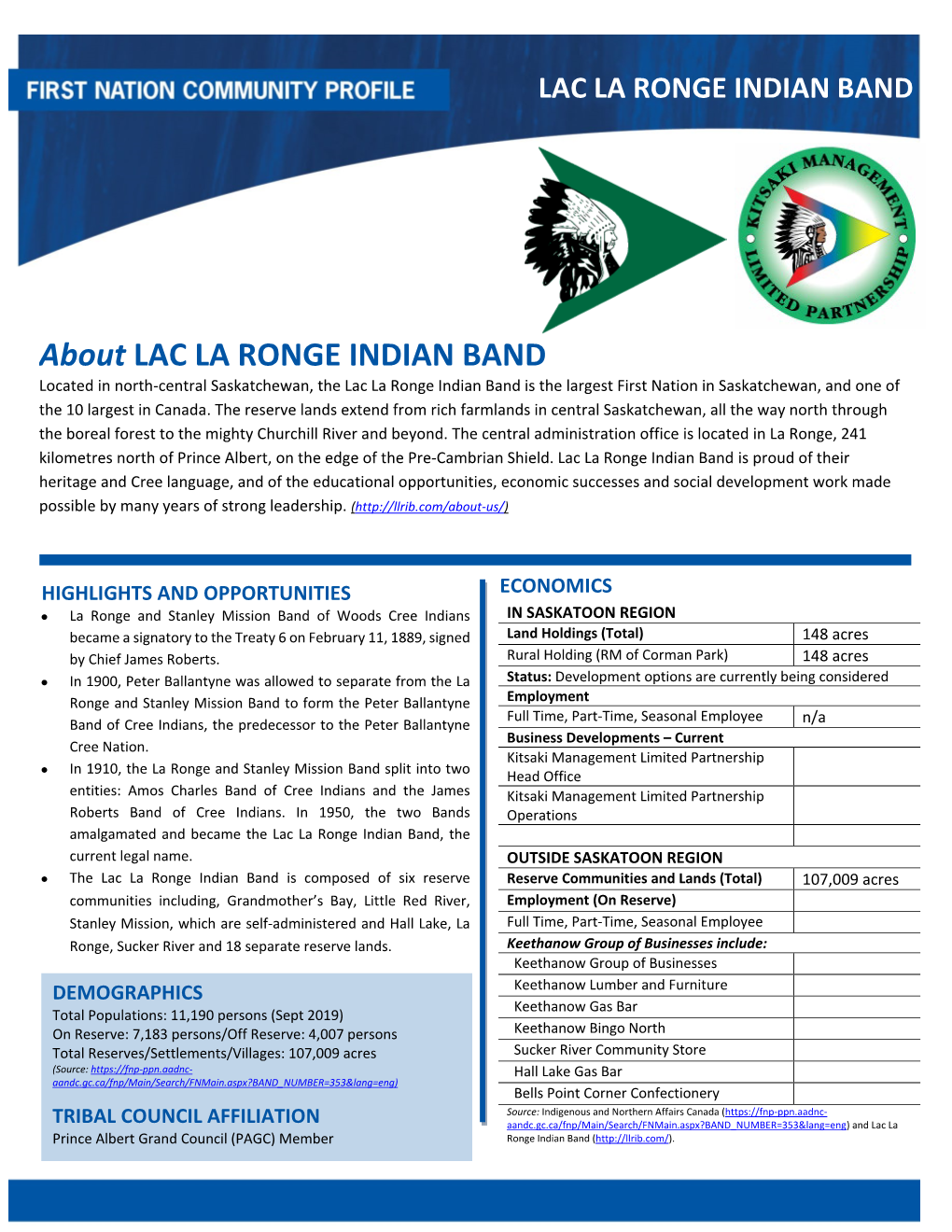 About LAC LA RONGE INDIAN BAND