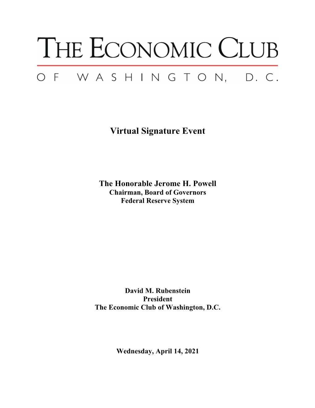 Virtual Signature Event