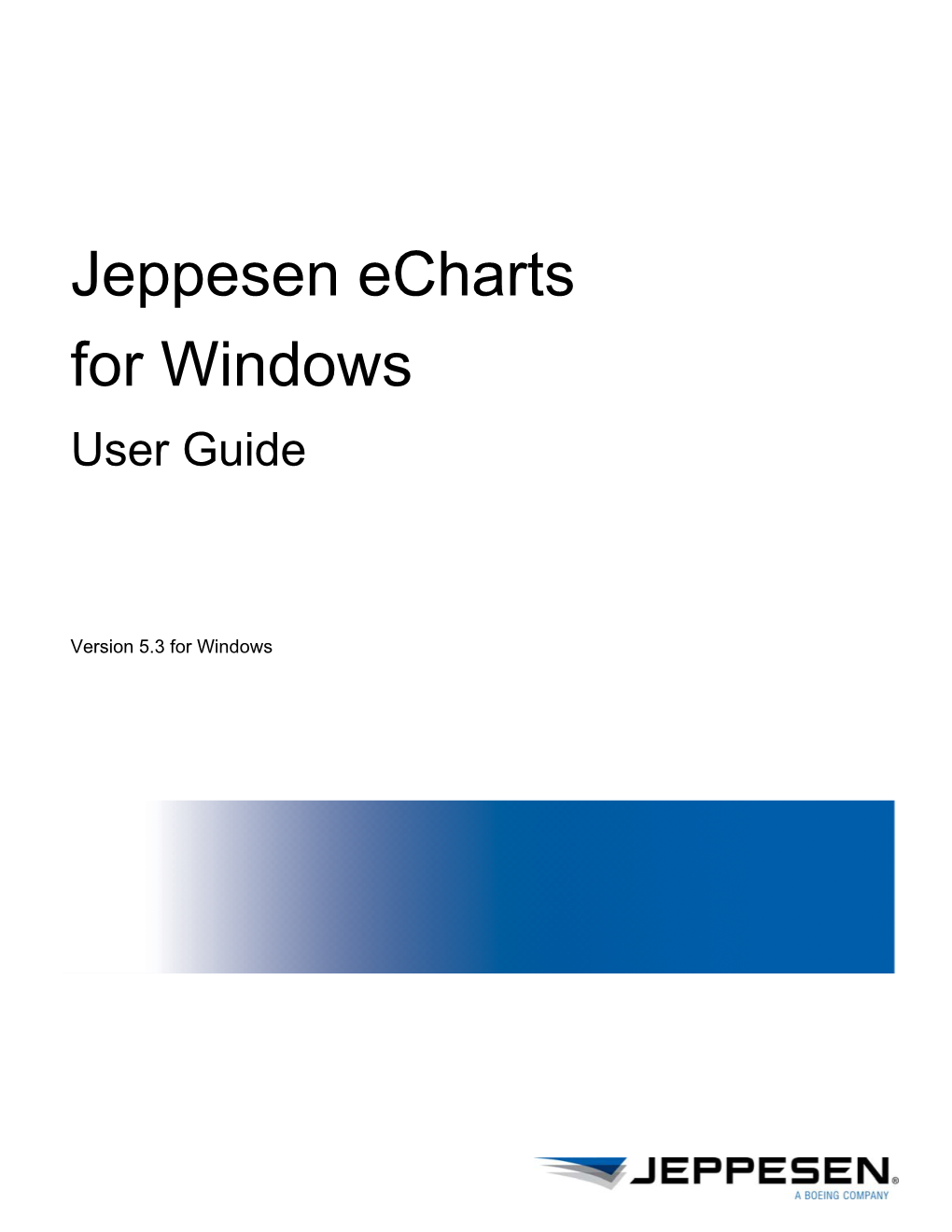 Jeppesen Echarts for Windows User Manual