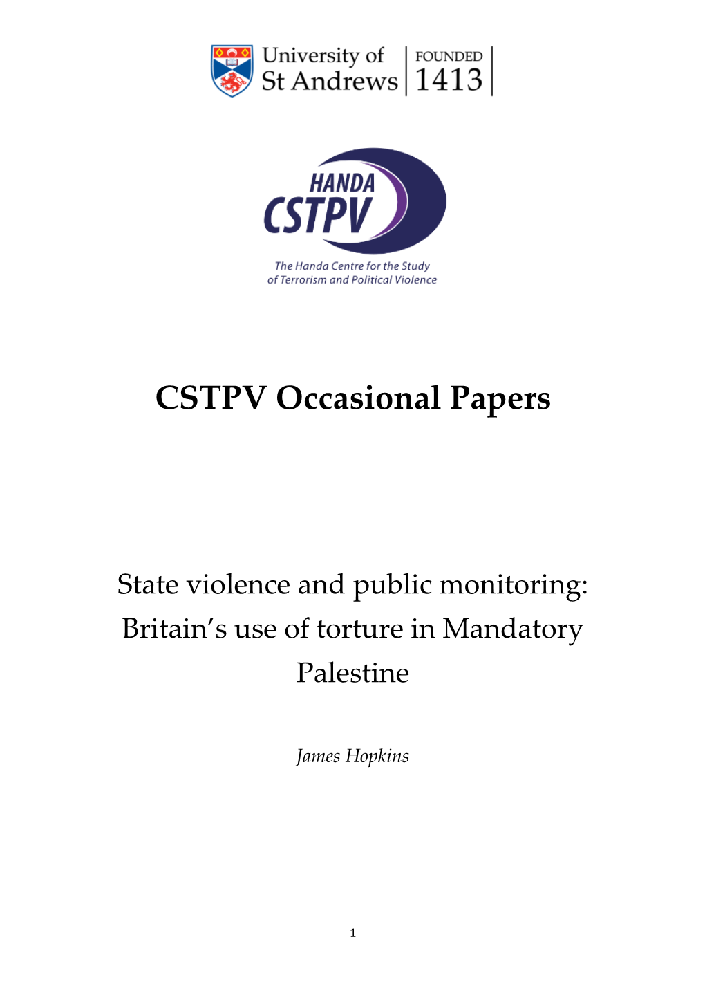 CSTPV Occasional Papers