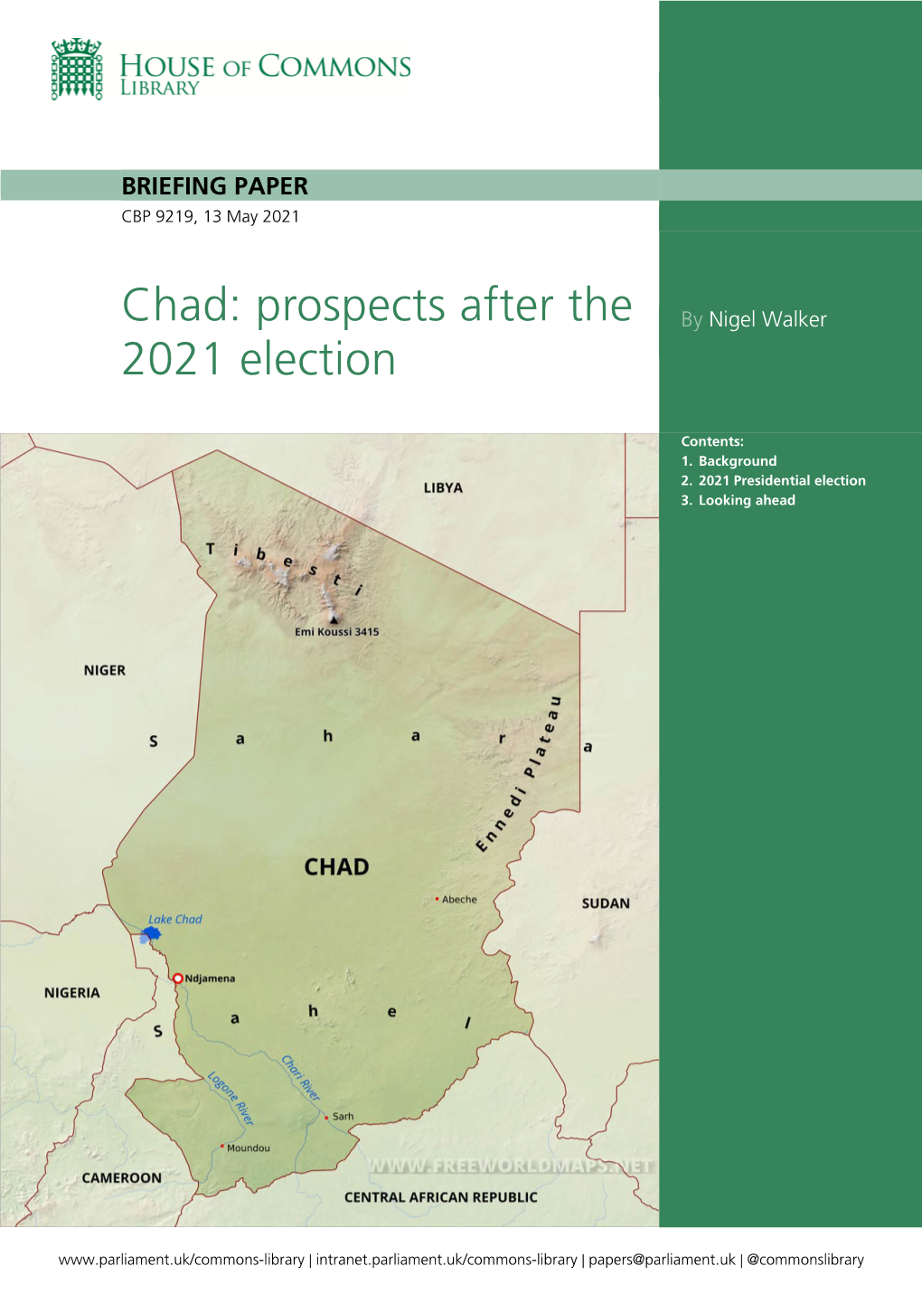 Chad: Prospects After the 2021 Election