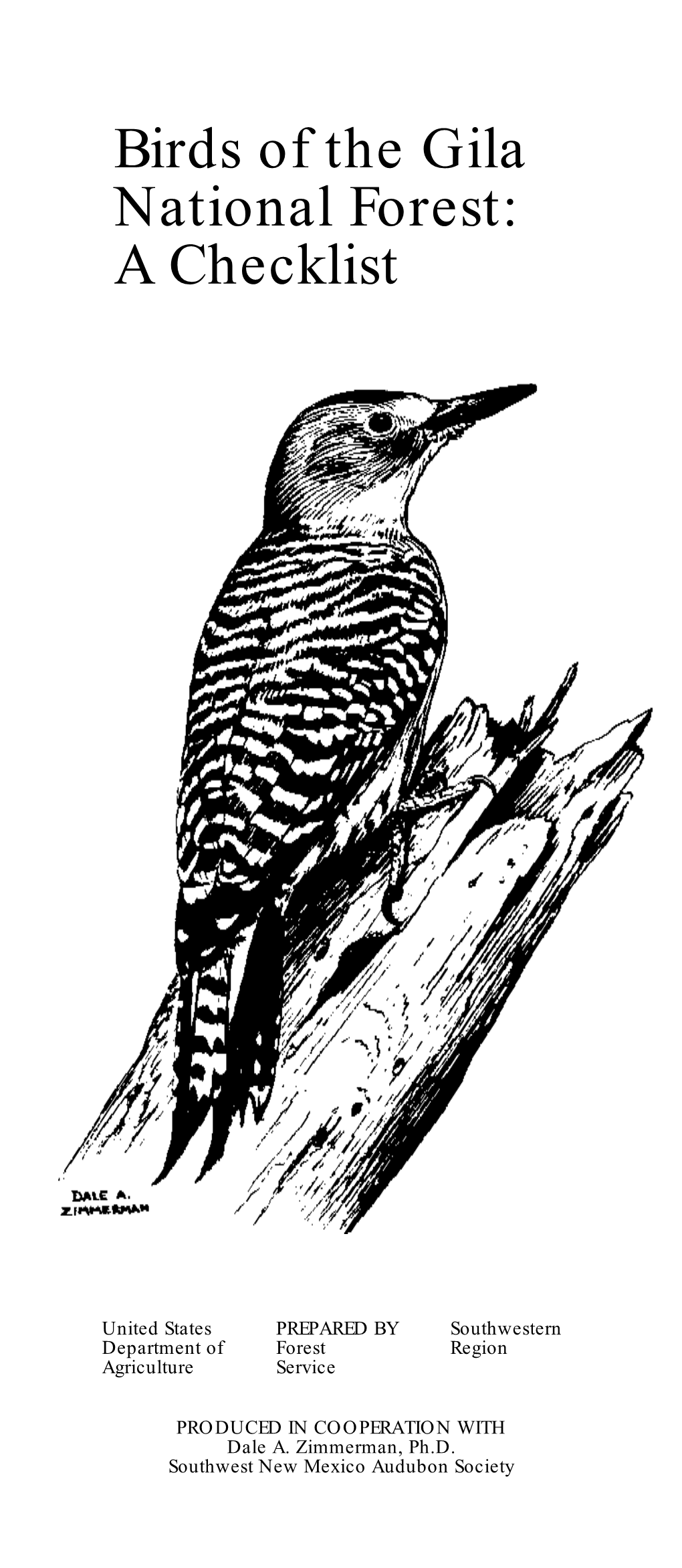 Birds of the Gila National Forest Checklist