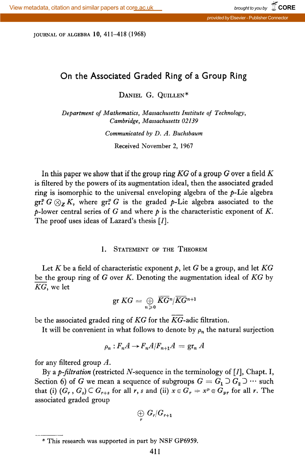 On the Associated Graded Ring of a Group Ring