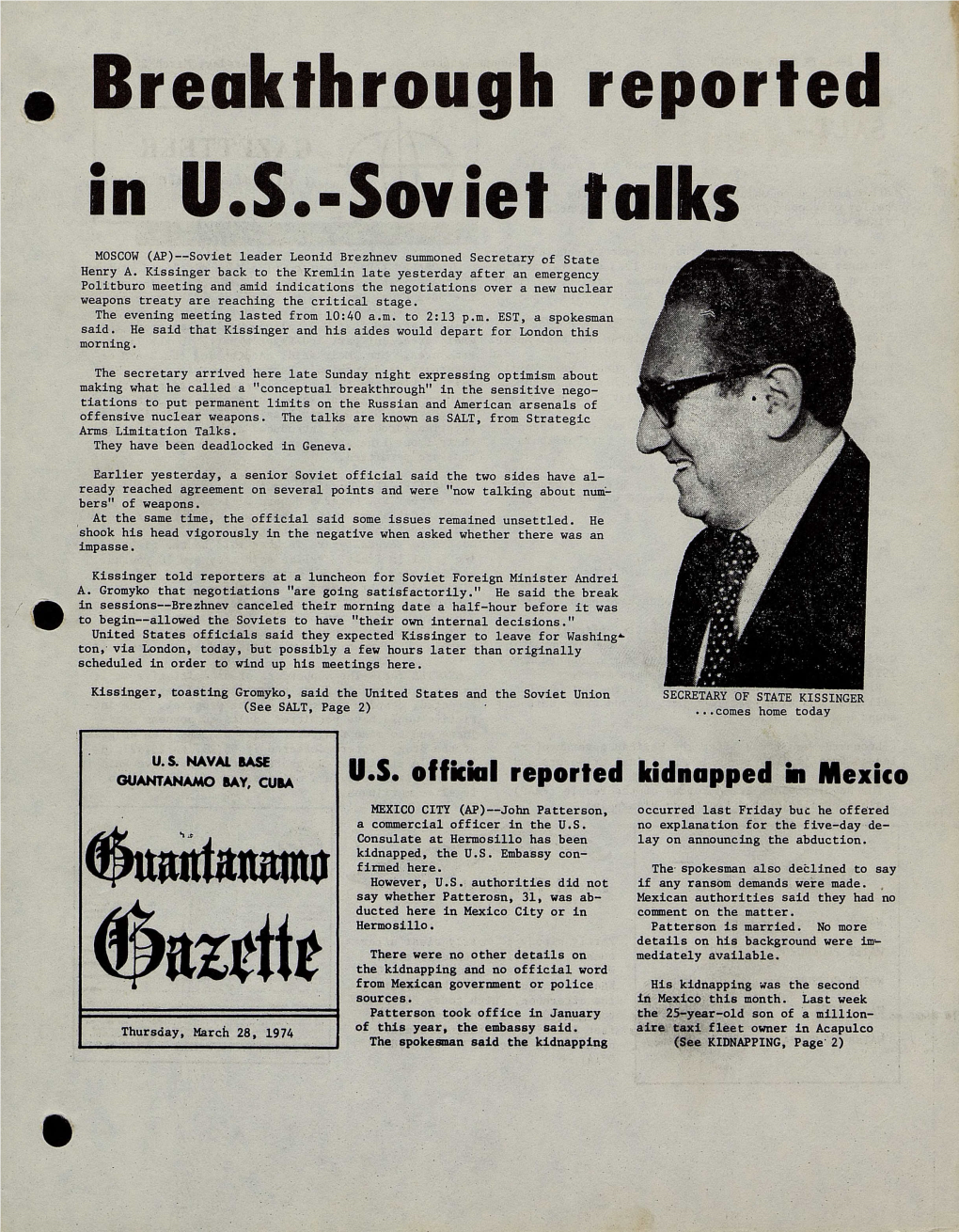 In US-Soviet Talks