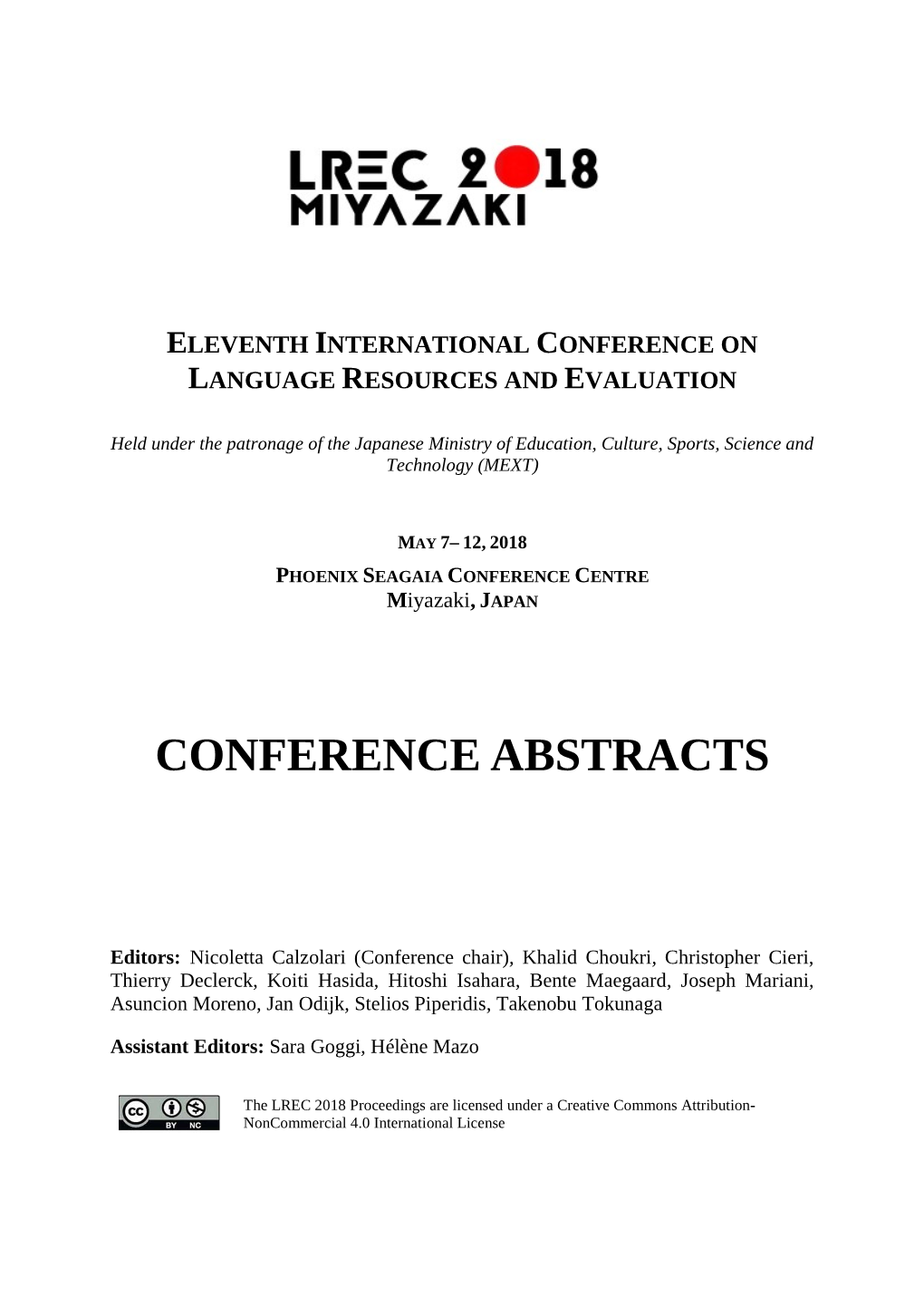 Conference Abstracts