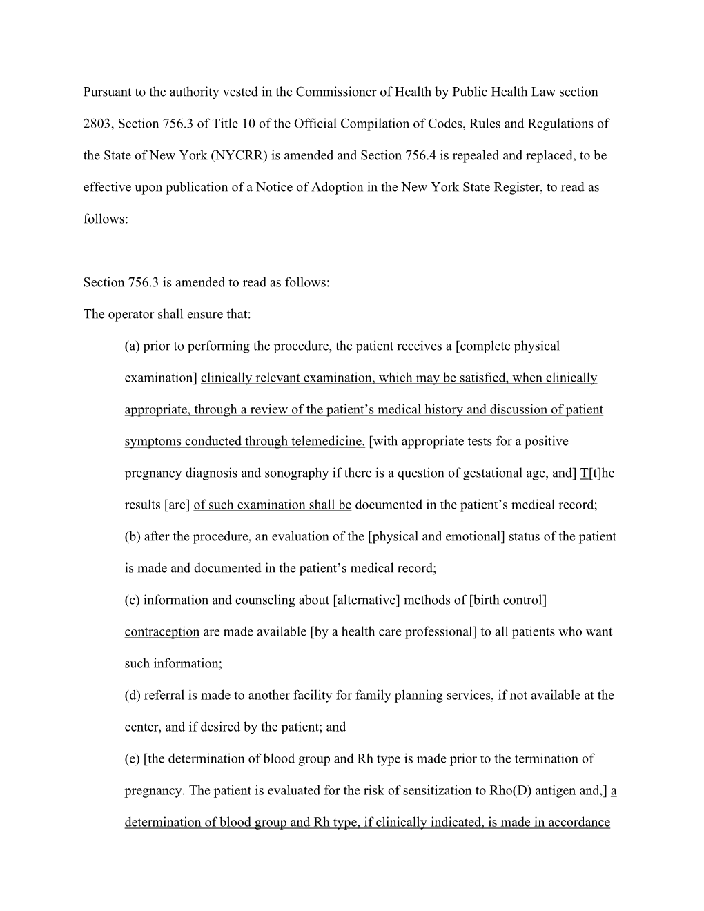 Abortion Services, Consistent with PHL § 2800