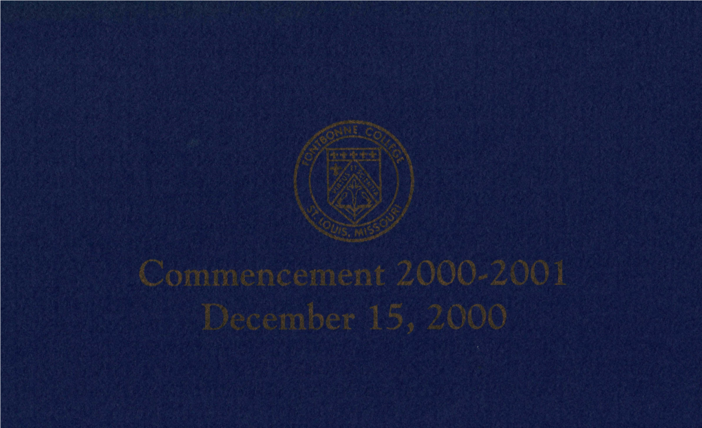 COMMENCEMENT PROGRAM Friday, December 15,2000