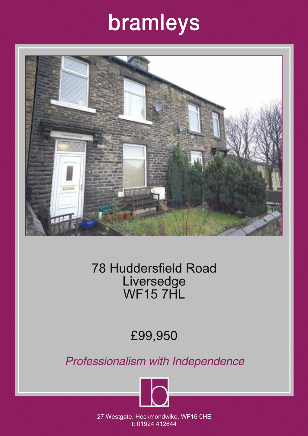 78 Huddersfield Road Liversedge WF15 7HL £99,950