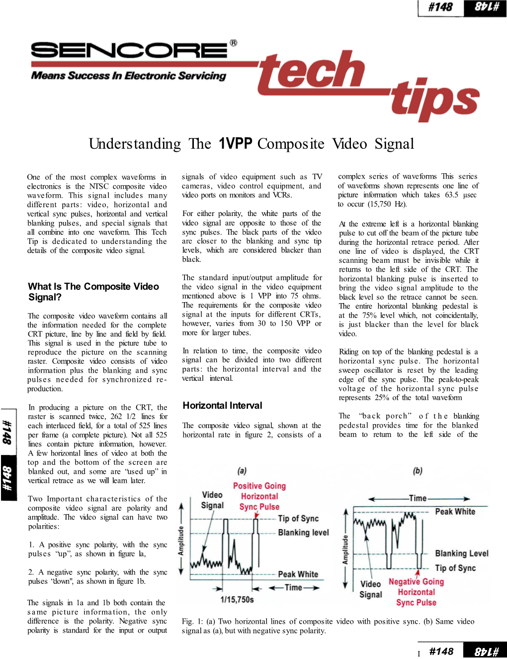 Understanding the 1VPP Composite Video Signal