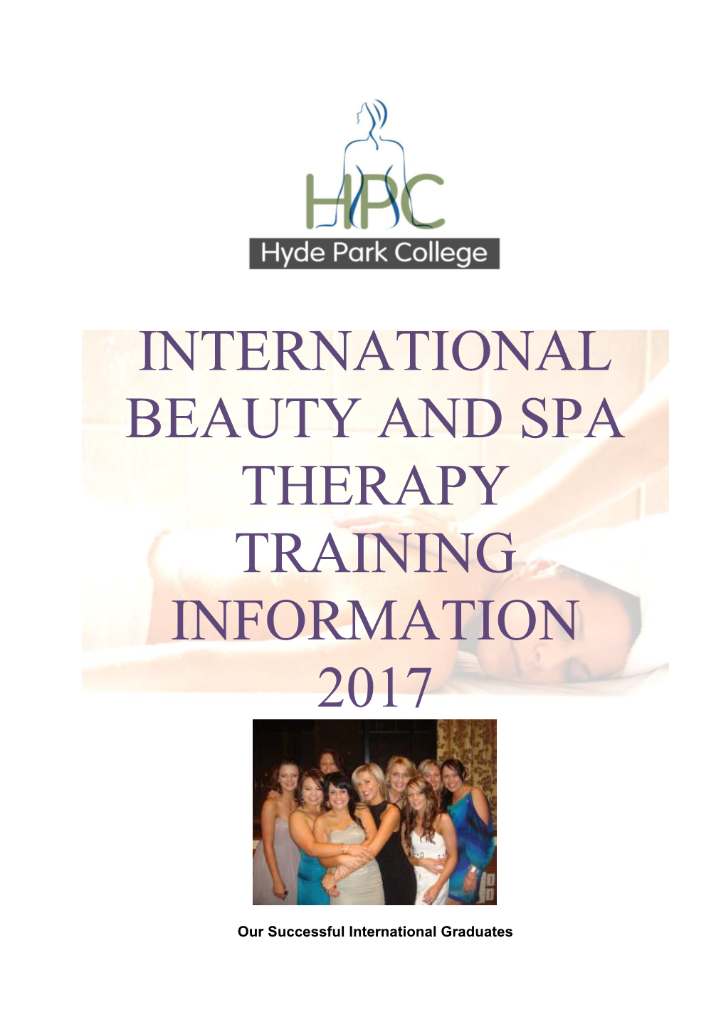 International Beauty and Spa Therapy Training Information 2017