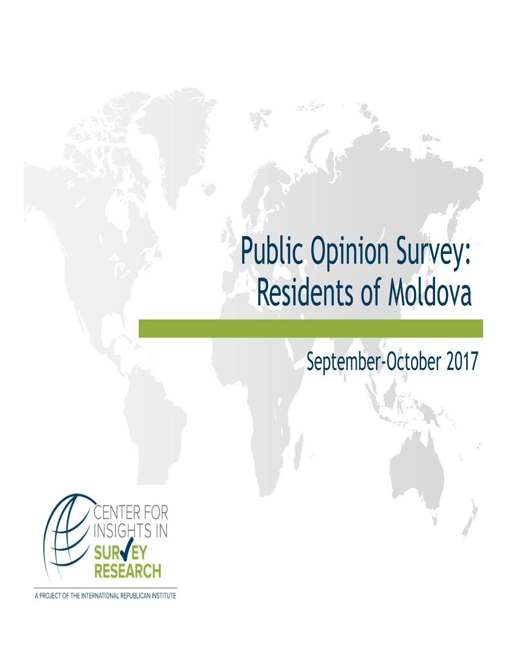 Public Opinion Survey: Residents of Moldova