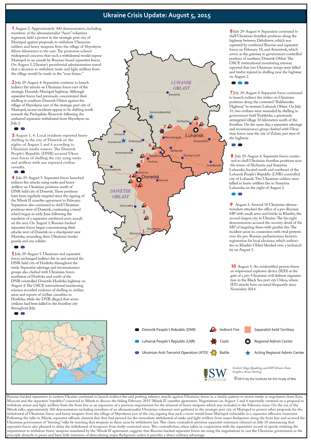 Ukraine SITREP 6-10-2015