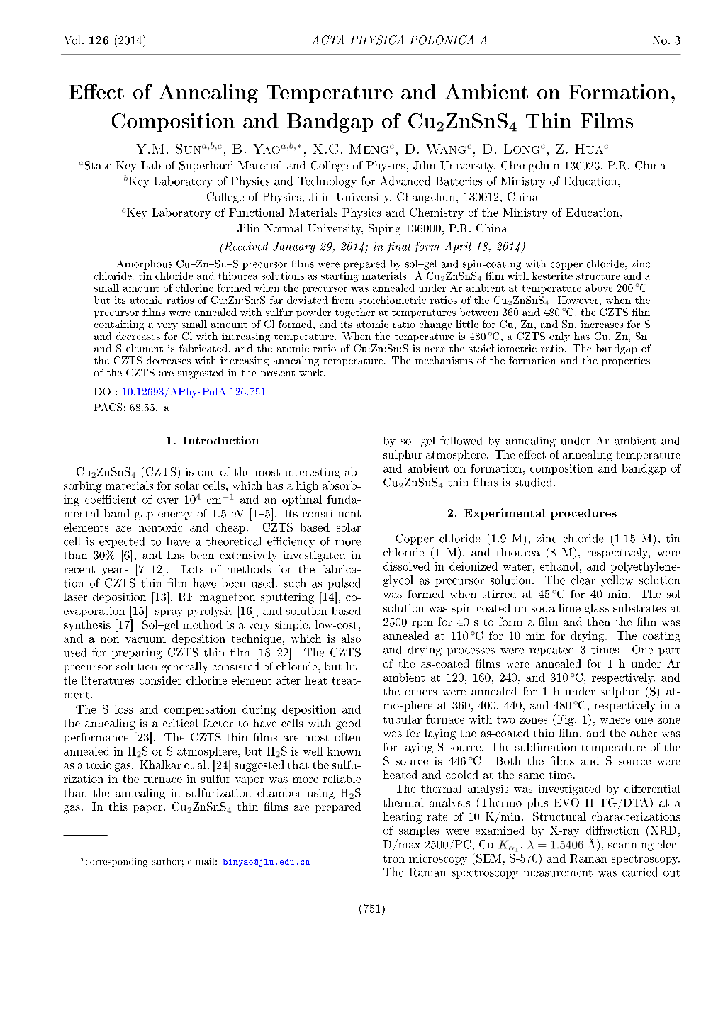 E Ect of Annealing Temperature and Ambient on Formation, Composition