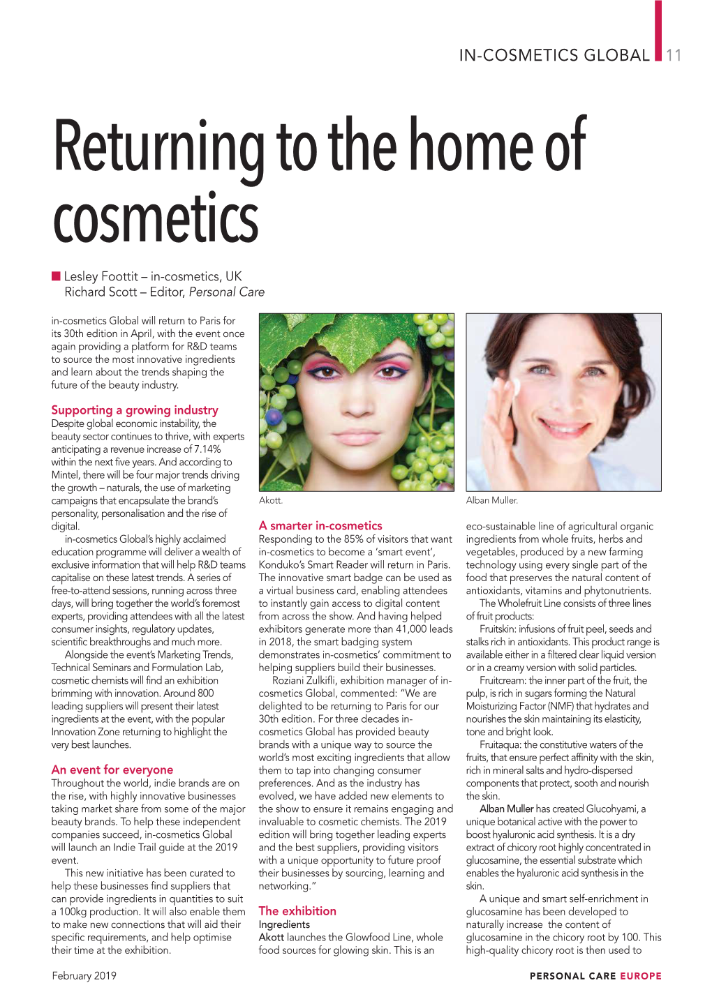 Returning to the Home of Cosmetics