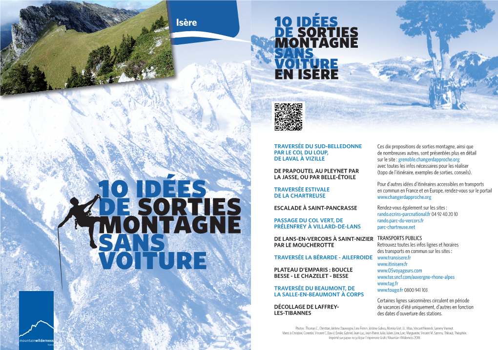 10 Idées De Sorties Montagne Sans Voiture En Isère