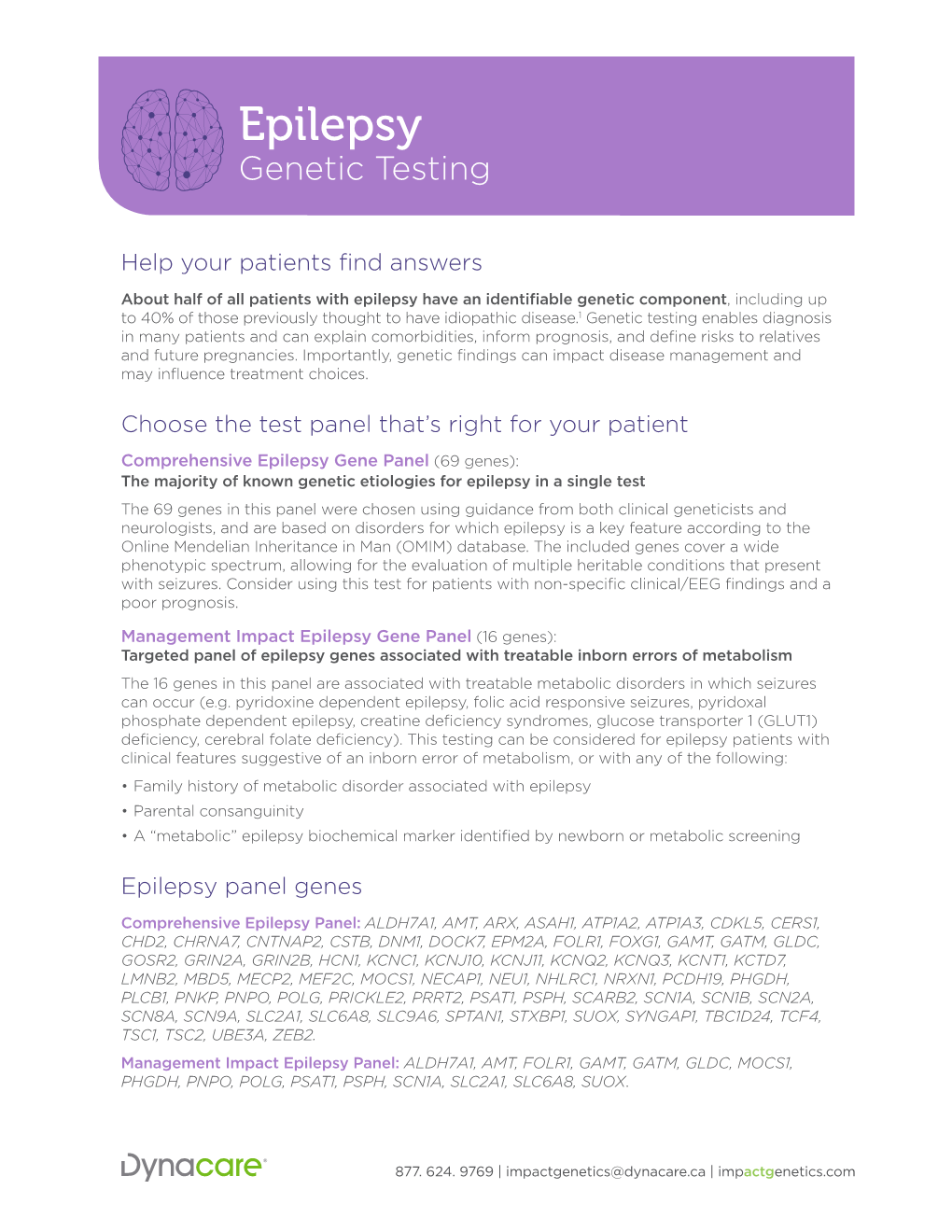 Epilepsy Genetic Testing