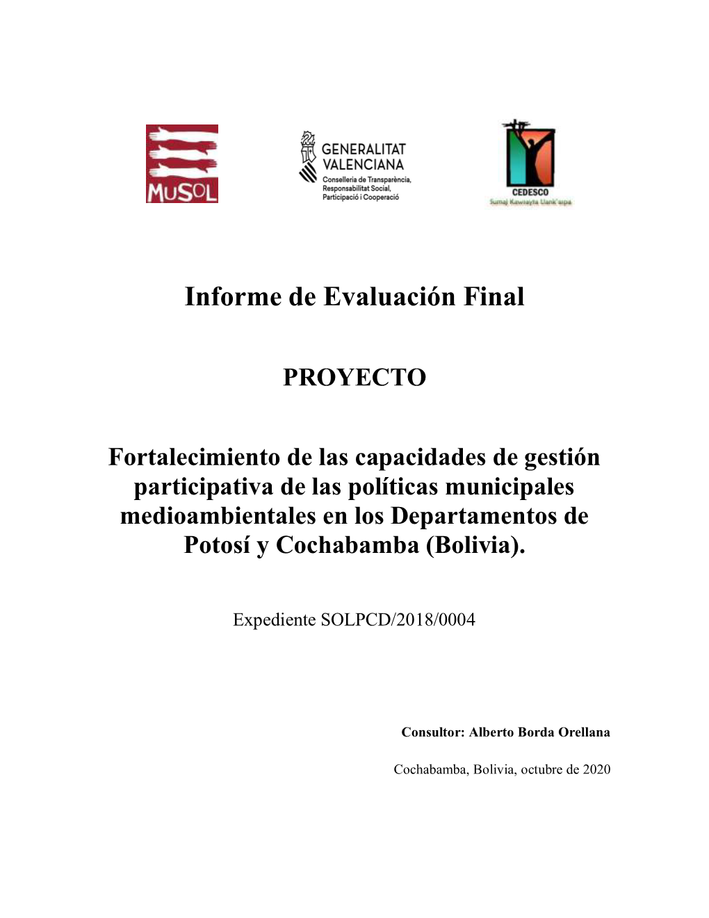 Informe De Evaluación Final