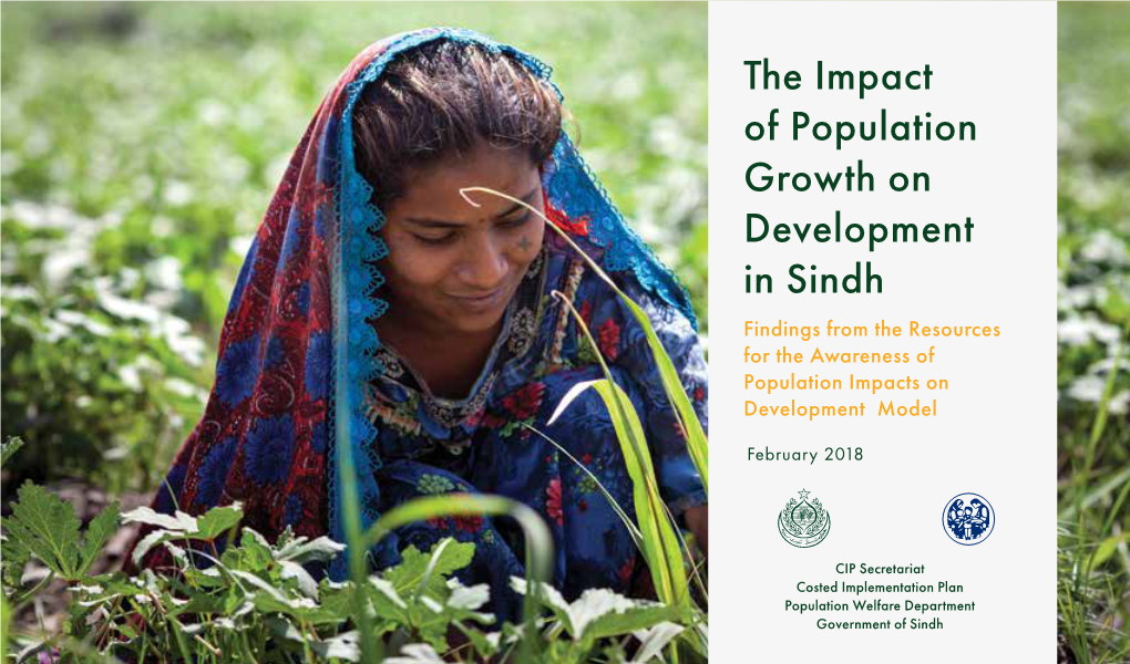 The Impact of Population Growth on Development in Sindh Findings from the Resources for the Awareness of Population Impacts on Development Model