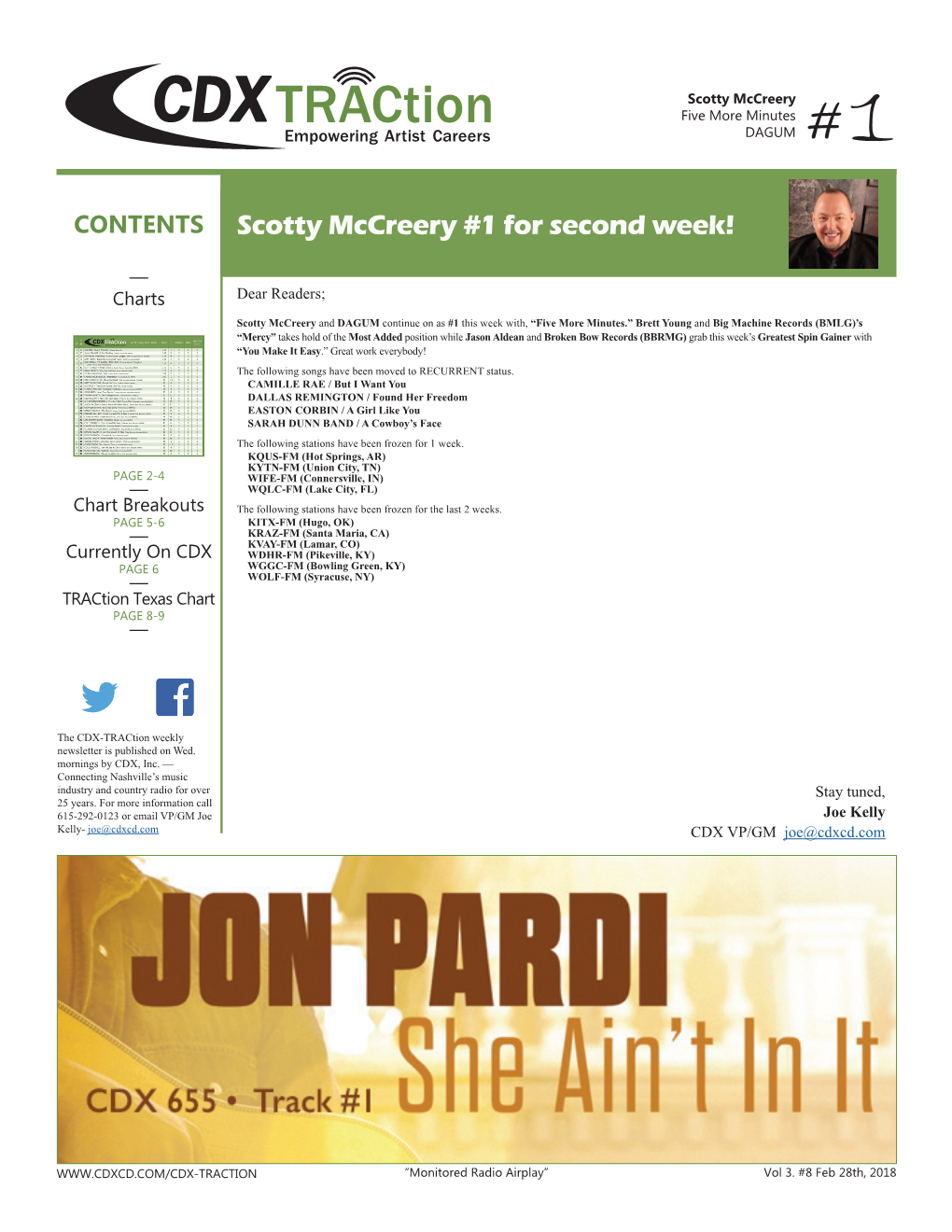 Scotty Mccreery #1 for Second Week!